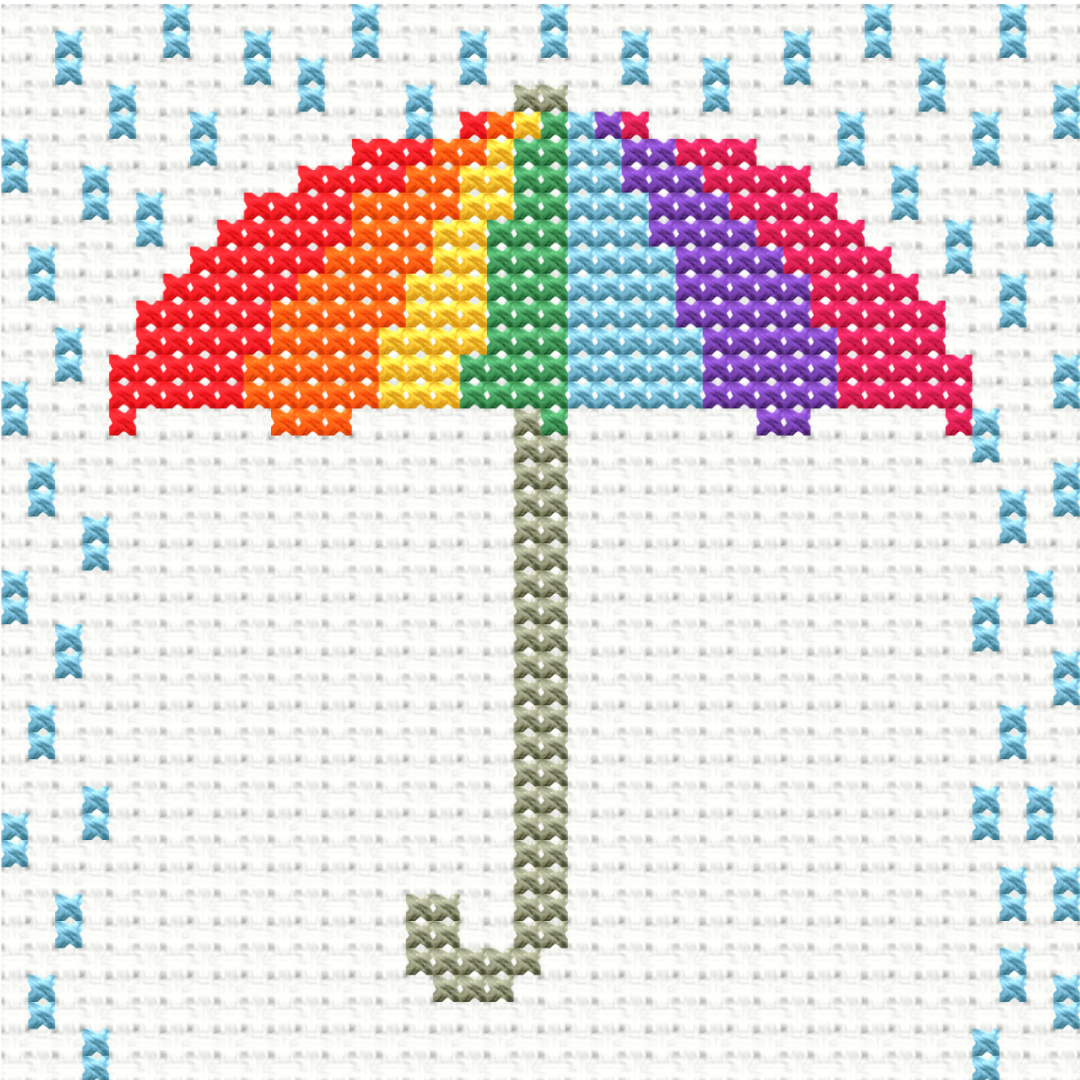 Free Umbrella - PDF Cross Stitch Pattern