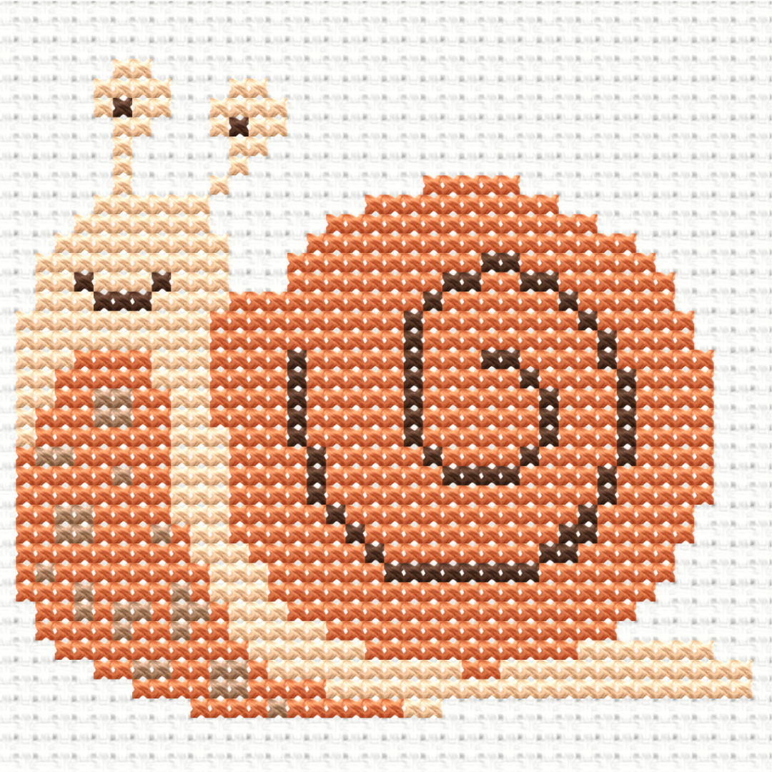 Free Cute Little Snail - PDF Cross Stitch Pattern