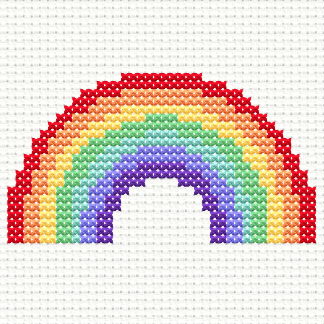 Free Simple Rainbow - PDF Cross Stitch Pattern