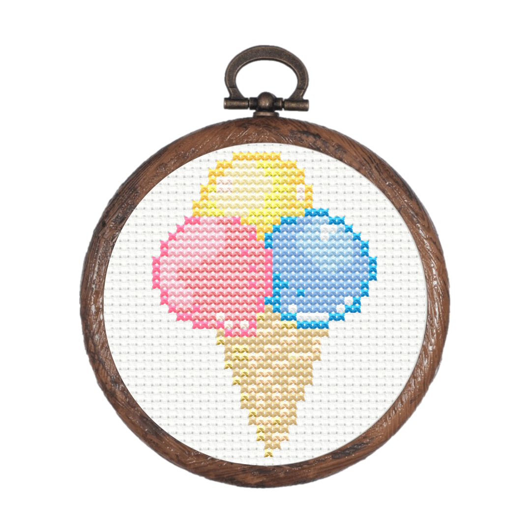 Free Ice cream - PDF Cross Stitch Pattern
