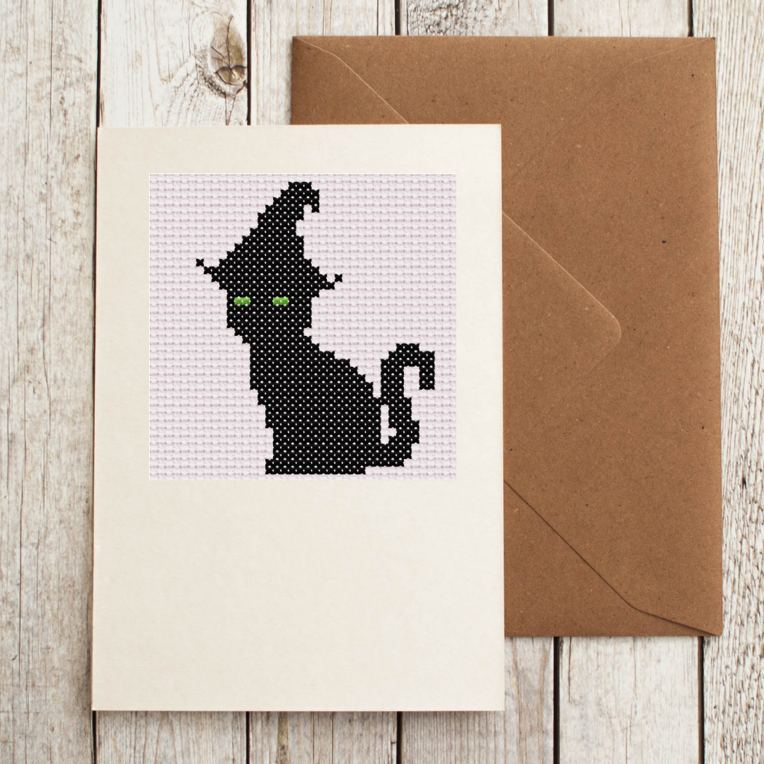 Free Witches Cat - PDF Cross Stitch Pattern