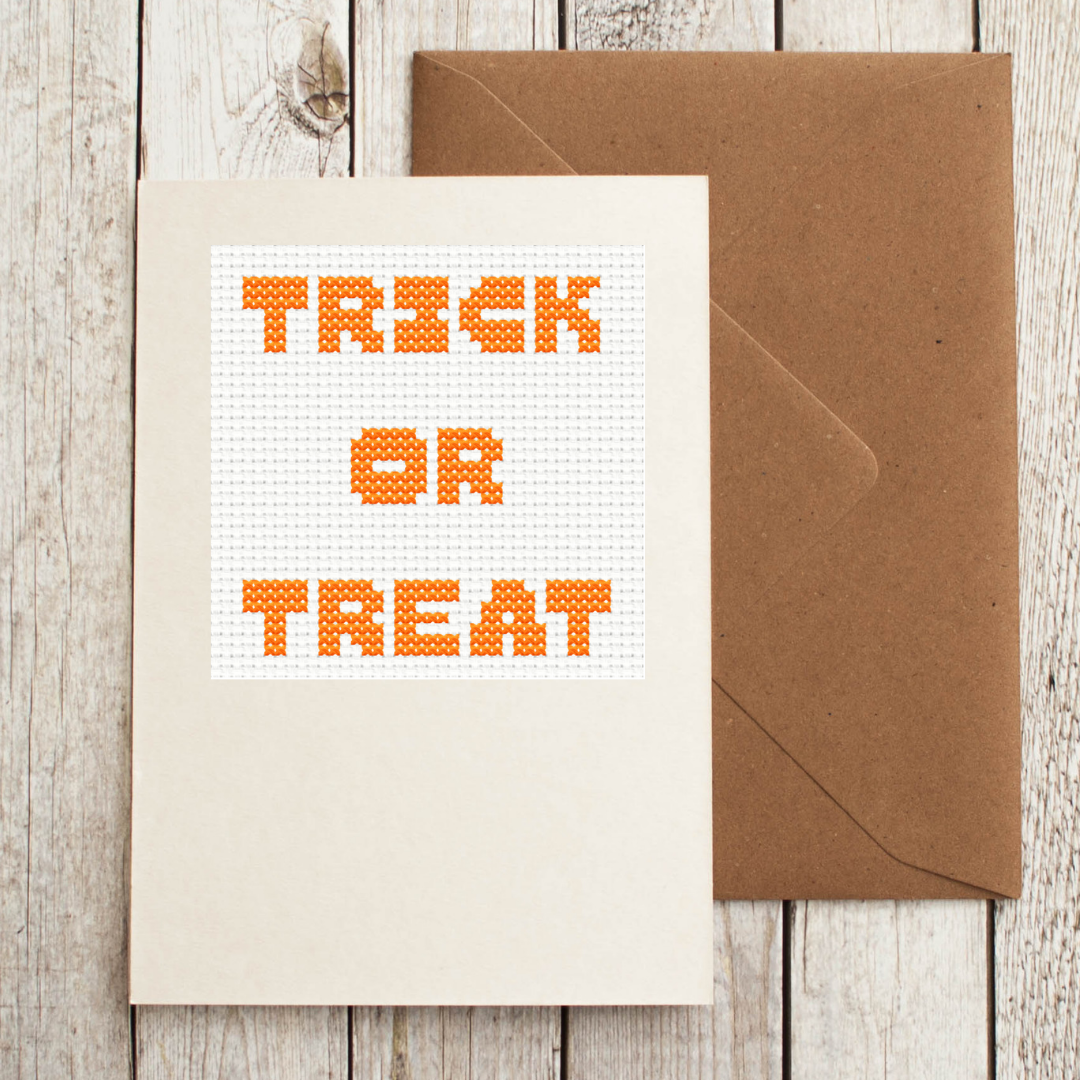 Free Simple Trick or Treat - PDF Cross Stitch Pattern