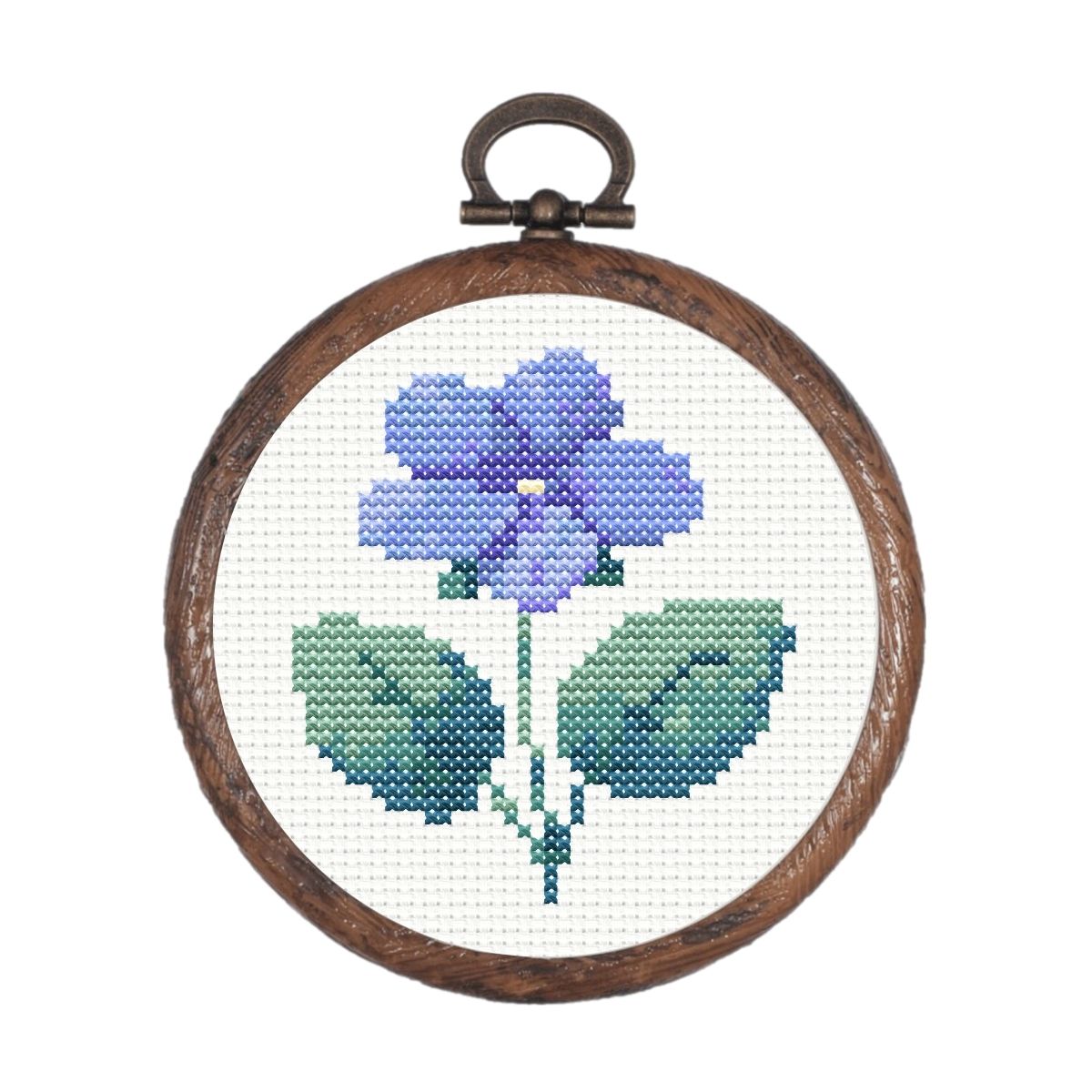 Free Simple Violet Cross Stitch Pattern