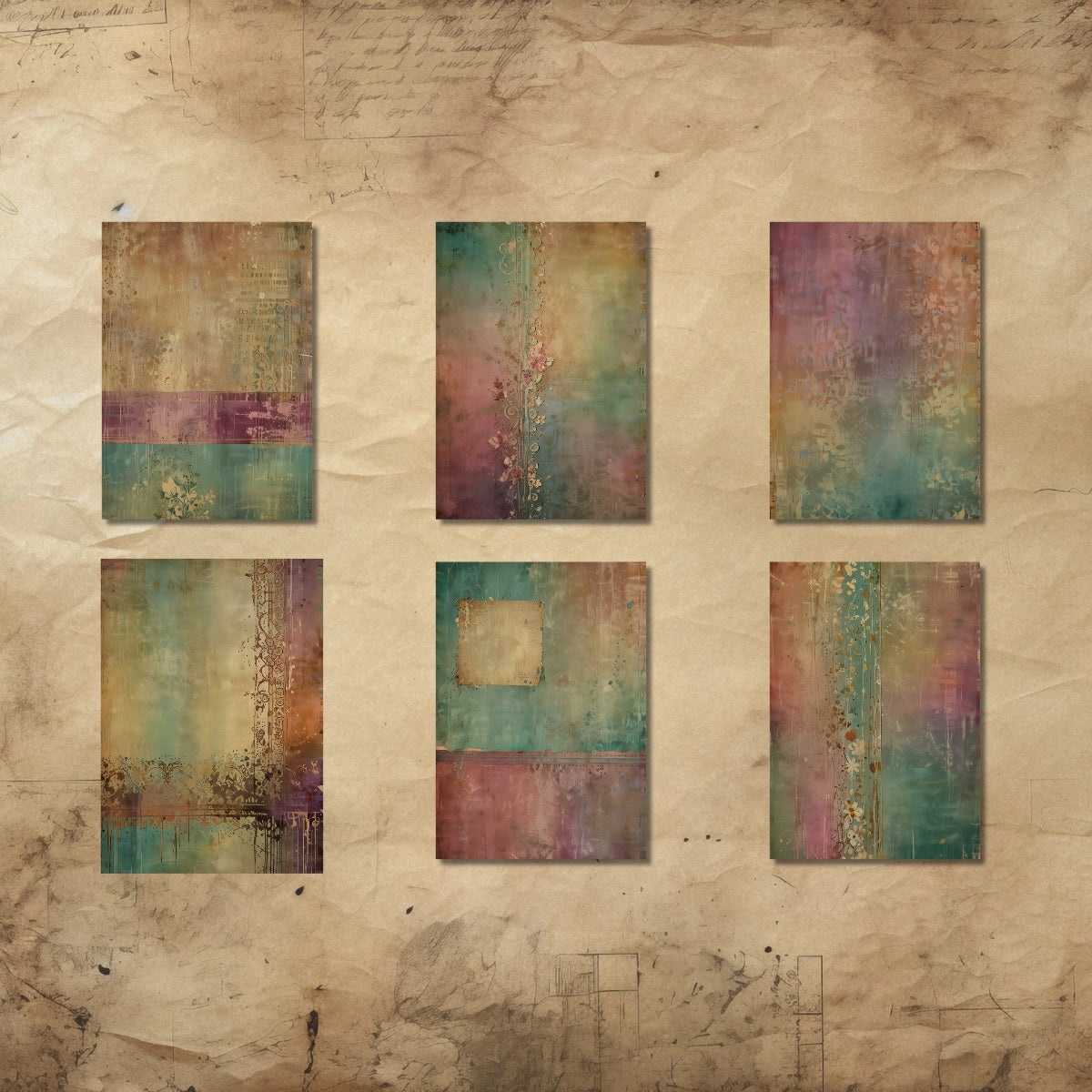 Pastel Junk Journal Papers