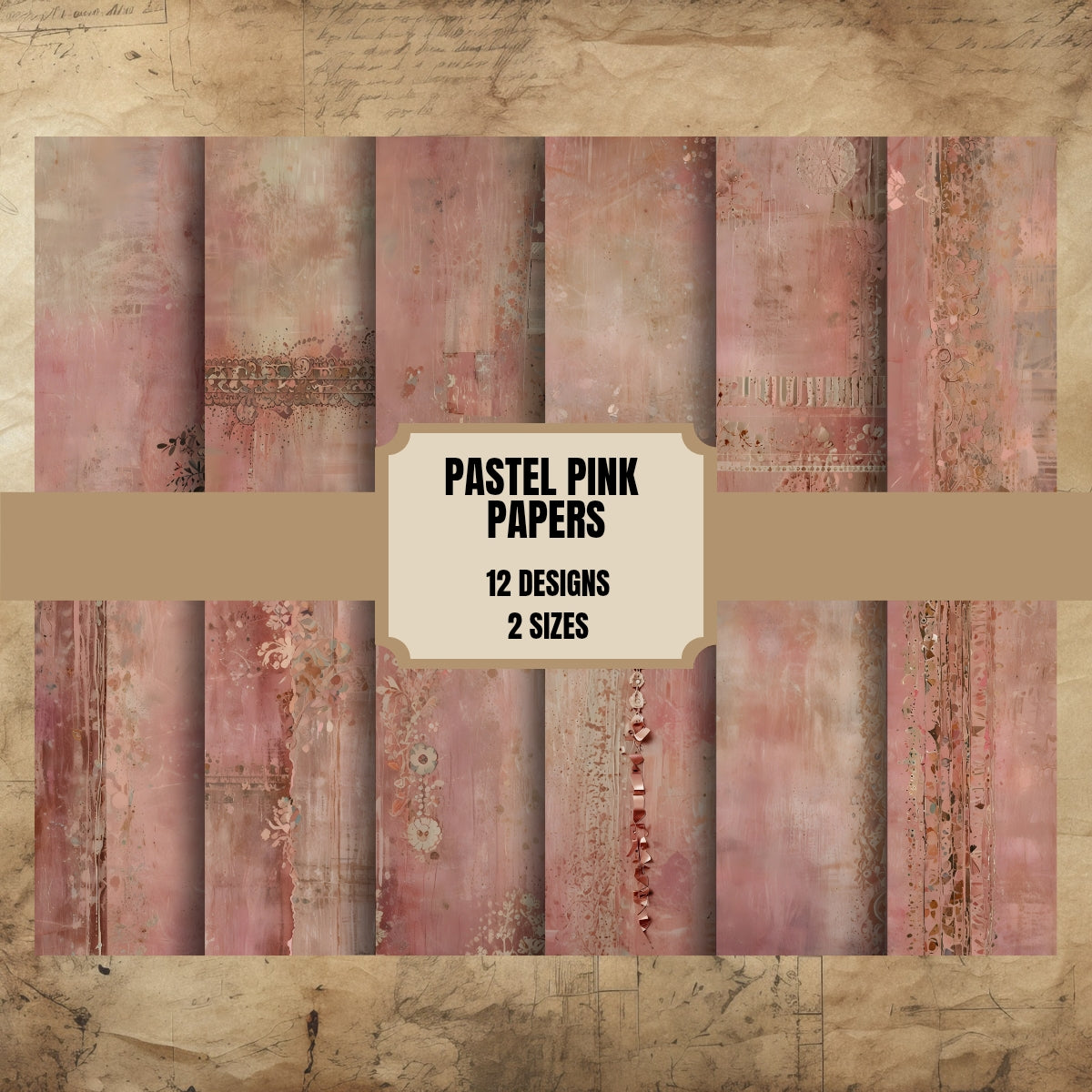 Pastel Pink Junk Journal Papers