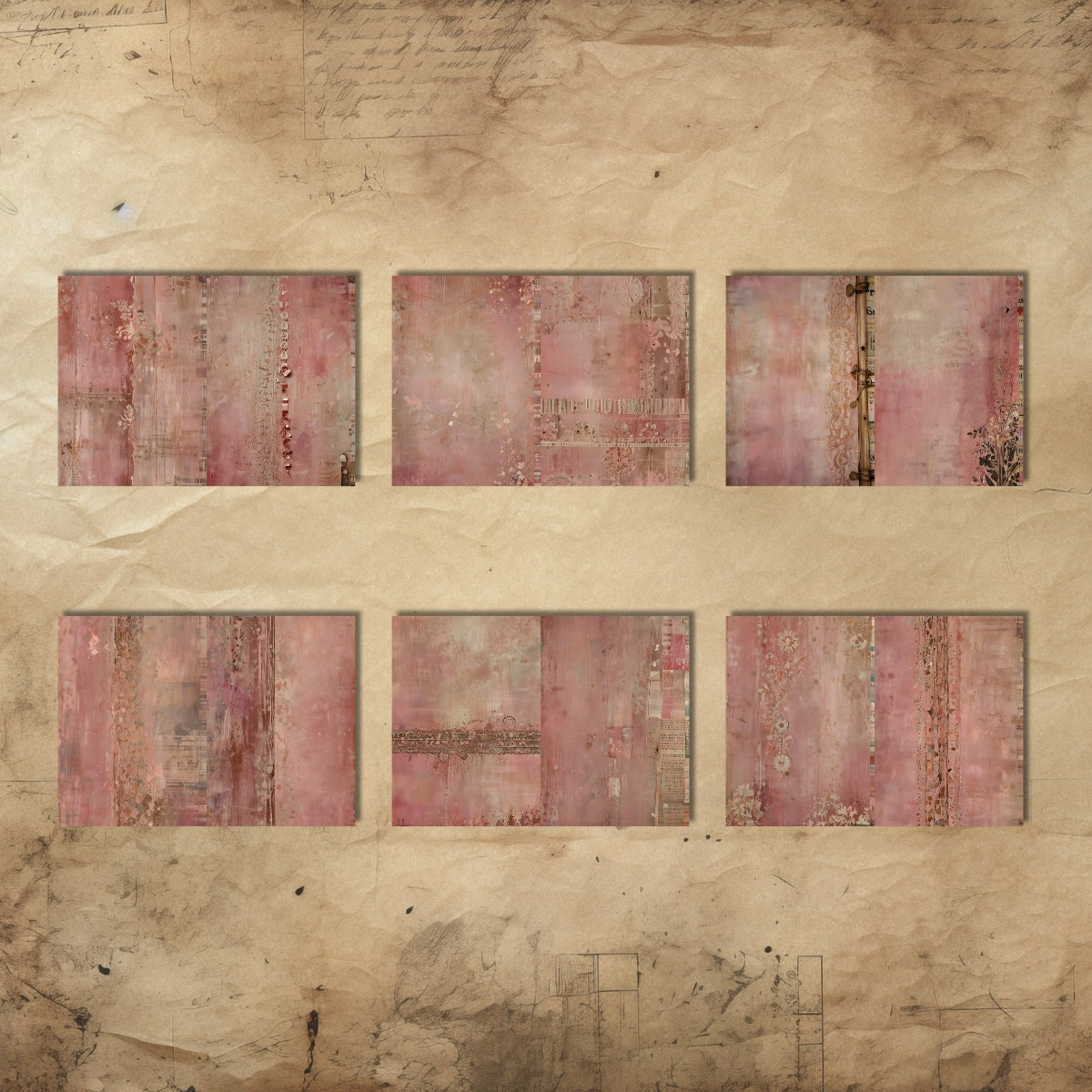 Pastel Pink Junk Journal Pages