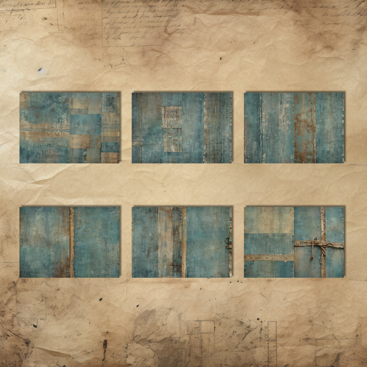 Pastel Blue Junk Journal Pages