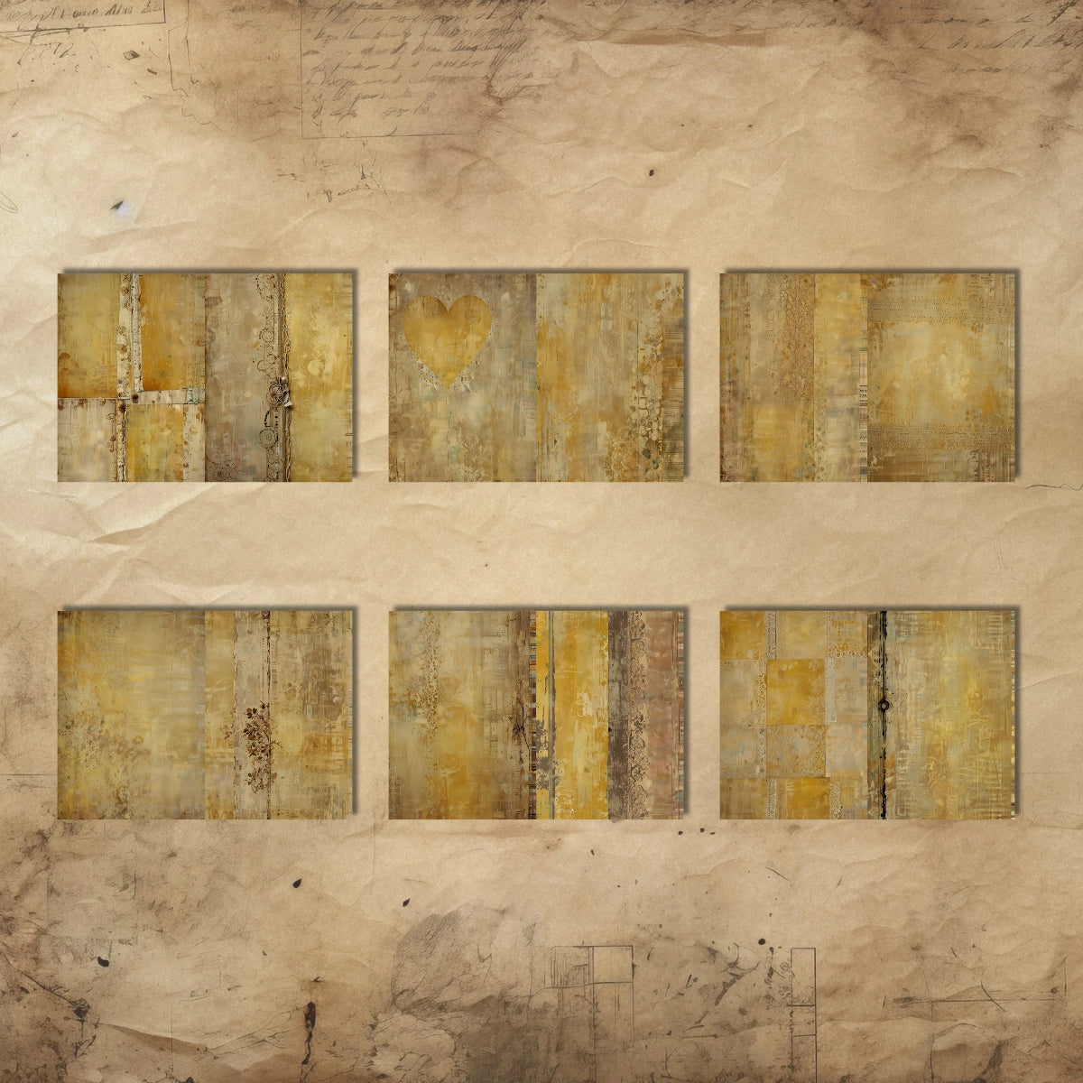 Pastel Yellow Junk Journal Pages