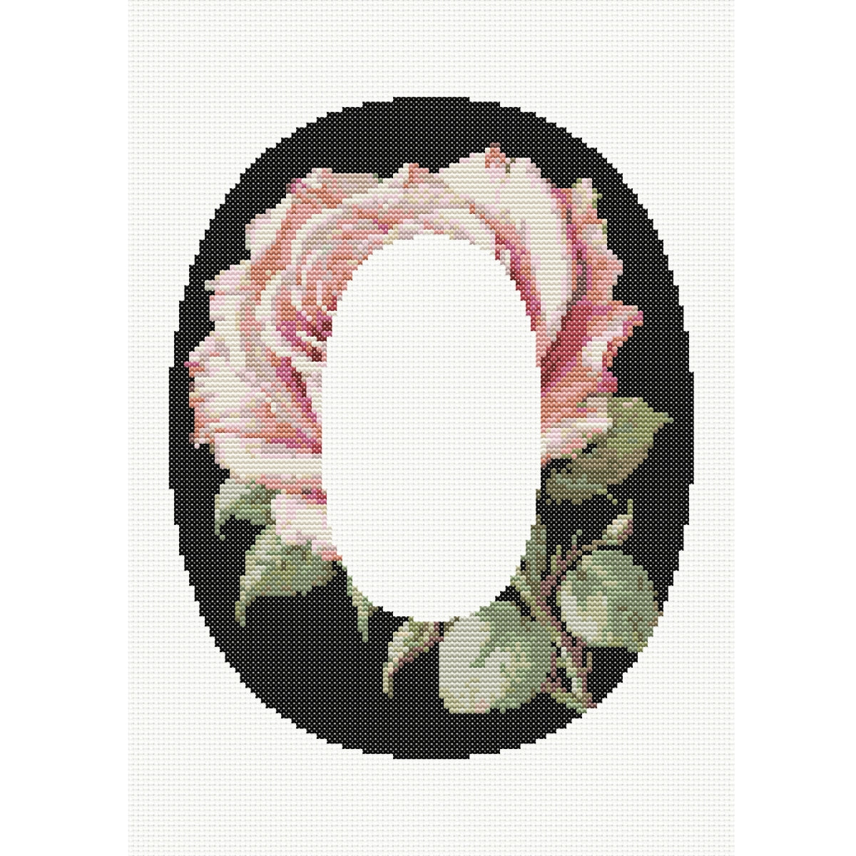 Floral Monogram Cross Stitch