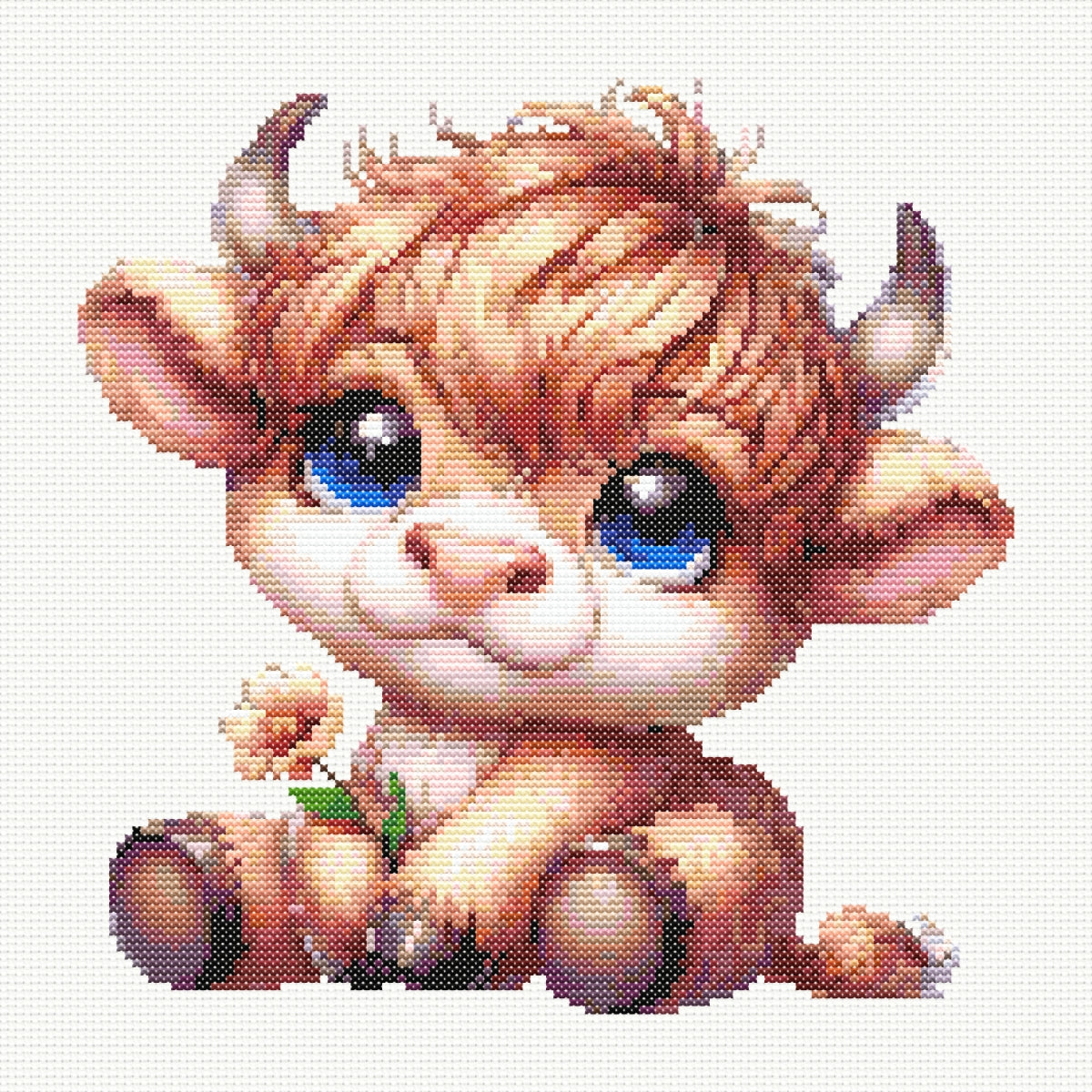 Highland Cow Cross Stitch