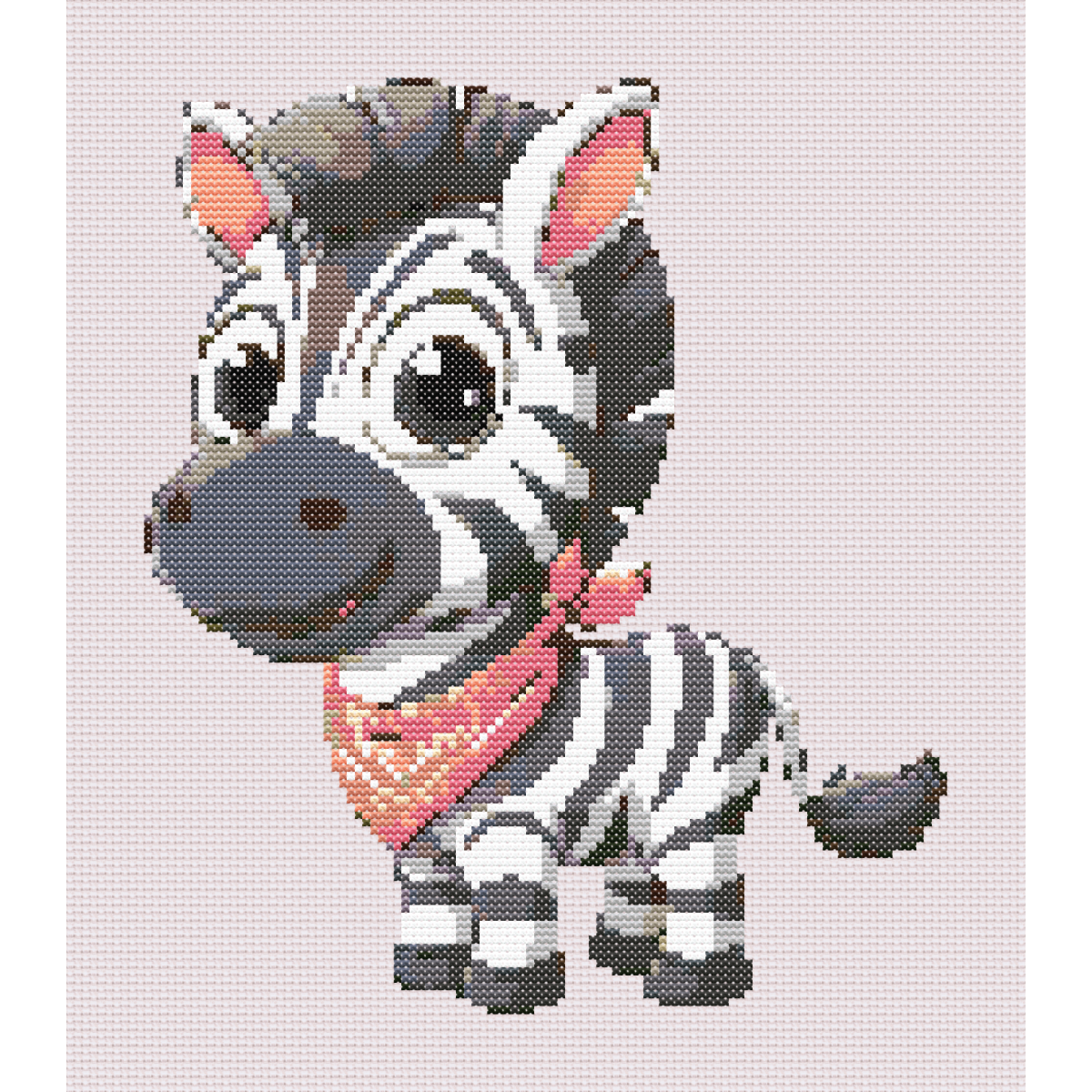 Cute Zebra Cross Stitch Pattern