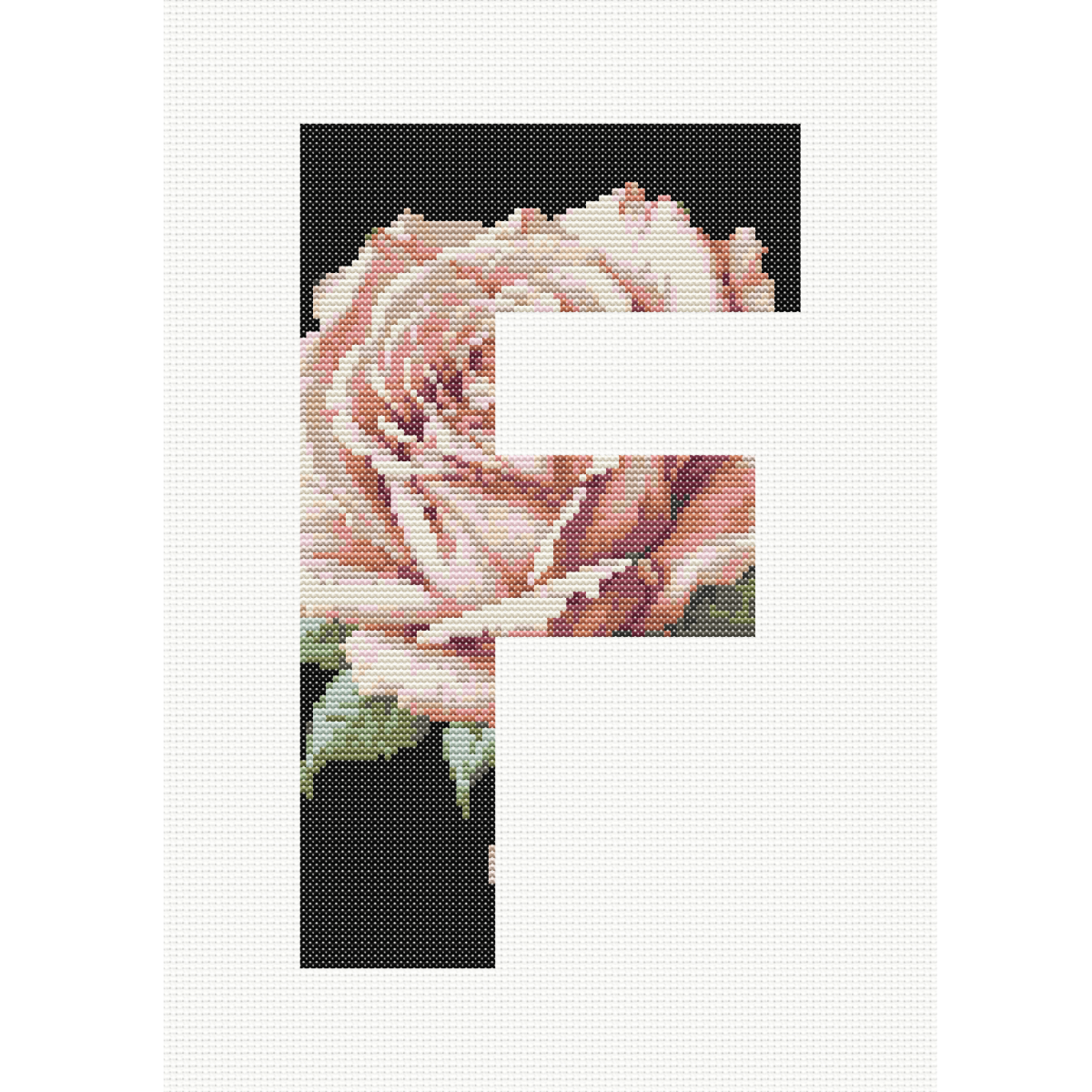 F Monogram Cross Stitch
