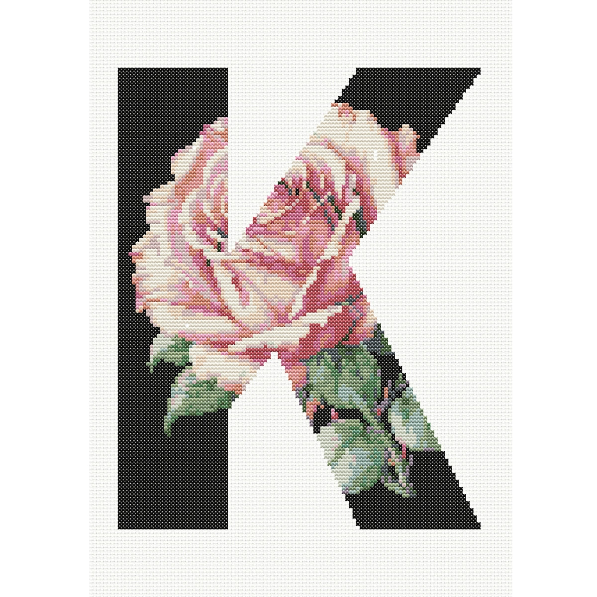 Floral Monogram Cross Stitch