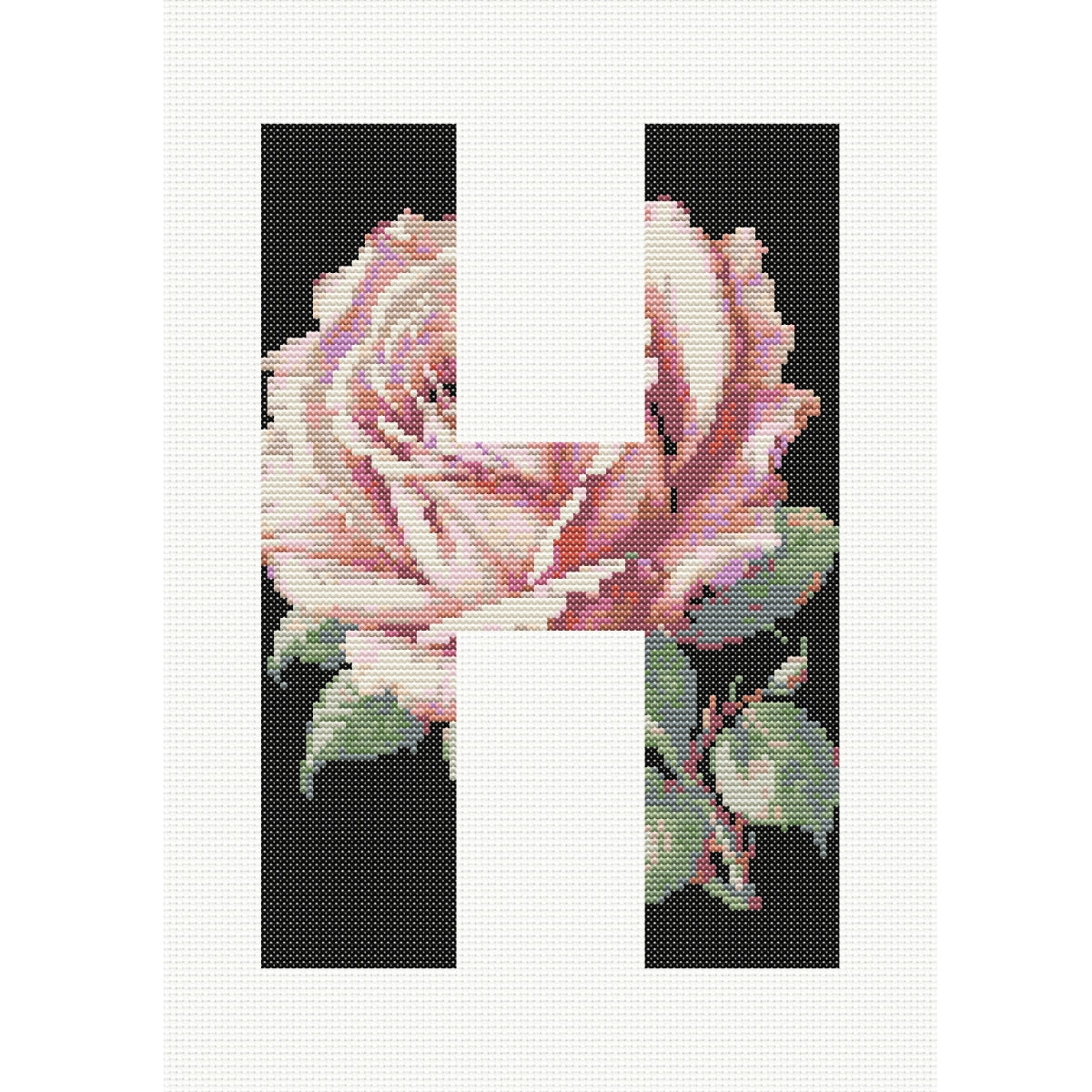 H Monogram Cross Stitch