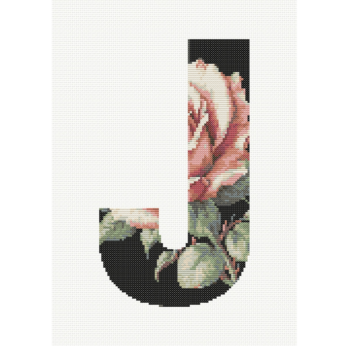 J Monogram Cross Stitch