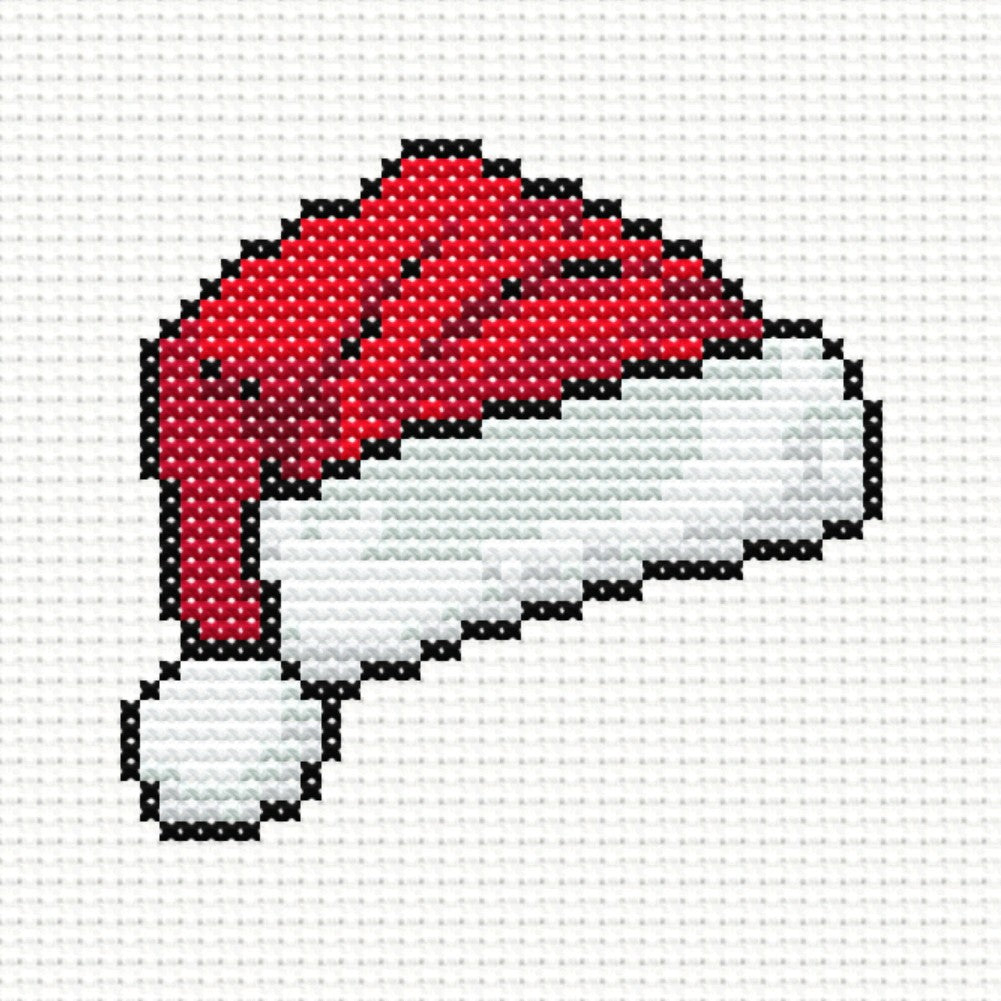 Free Santa Hat - PDF Cross Stitch Pattern
