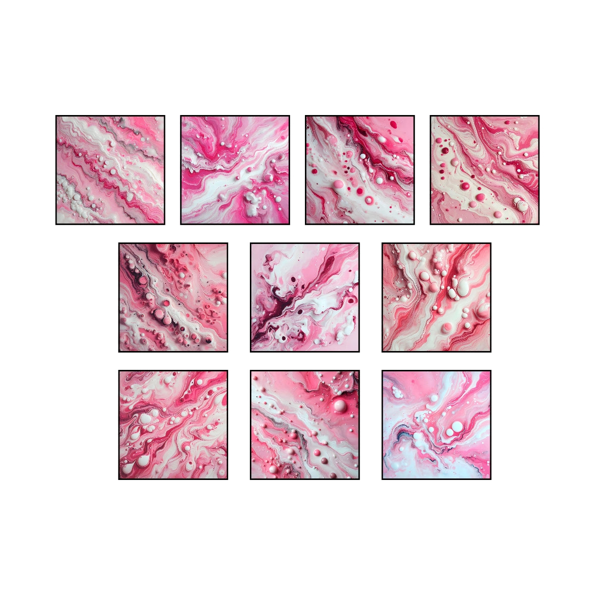 Pink and White Liquid Ink Digital Paper