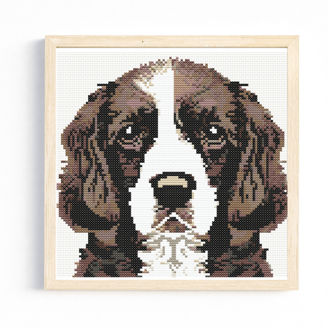 Spaniel Portrait Cross Stitch Pattern
