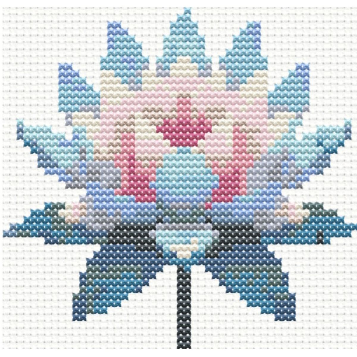 Simple Water Lily - PDF Cross Stitch Pattern