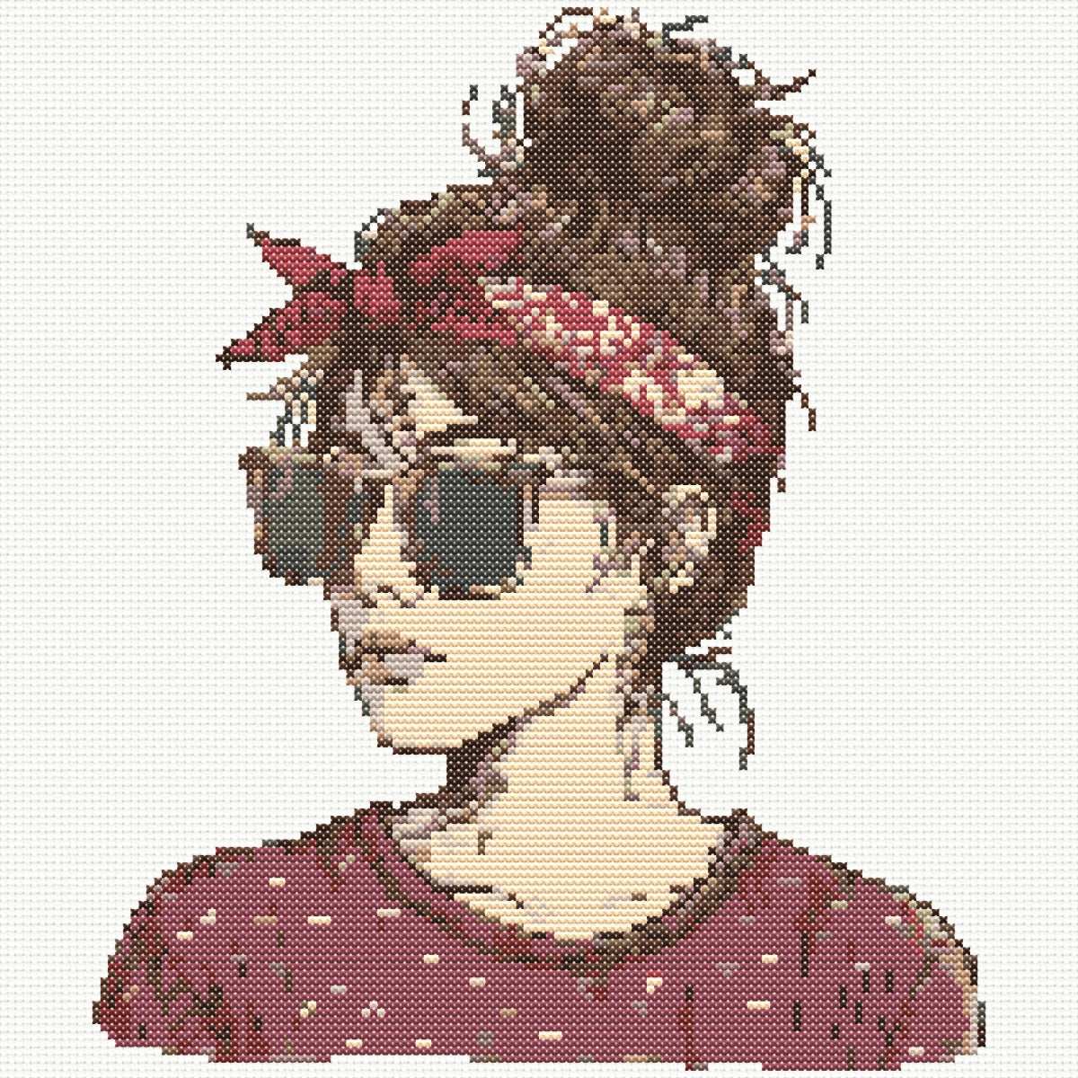 Female Cross Stitch Pattern