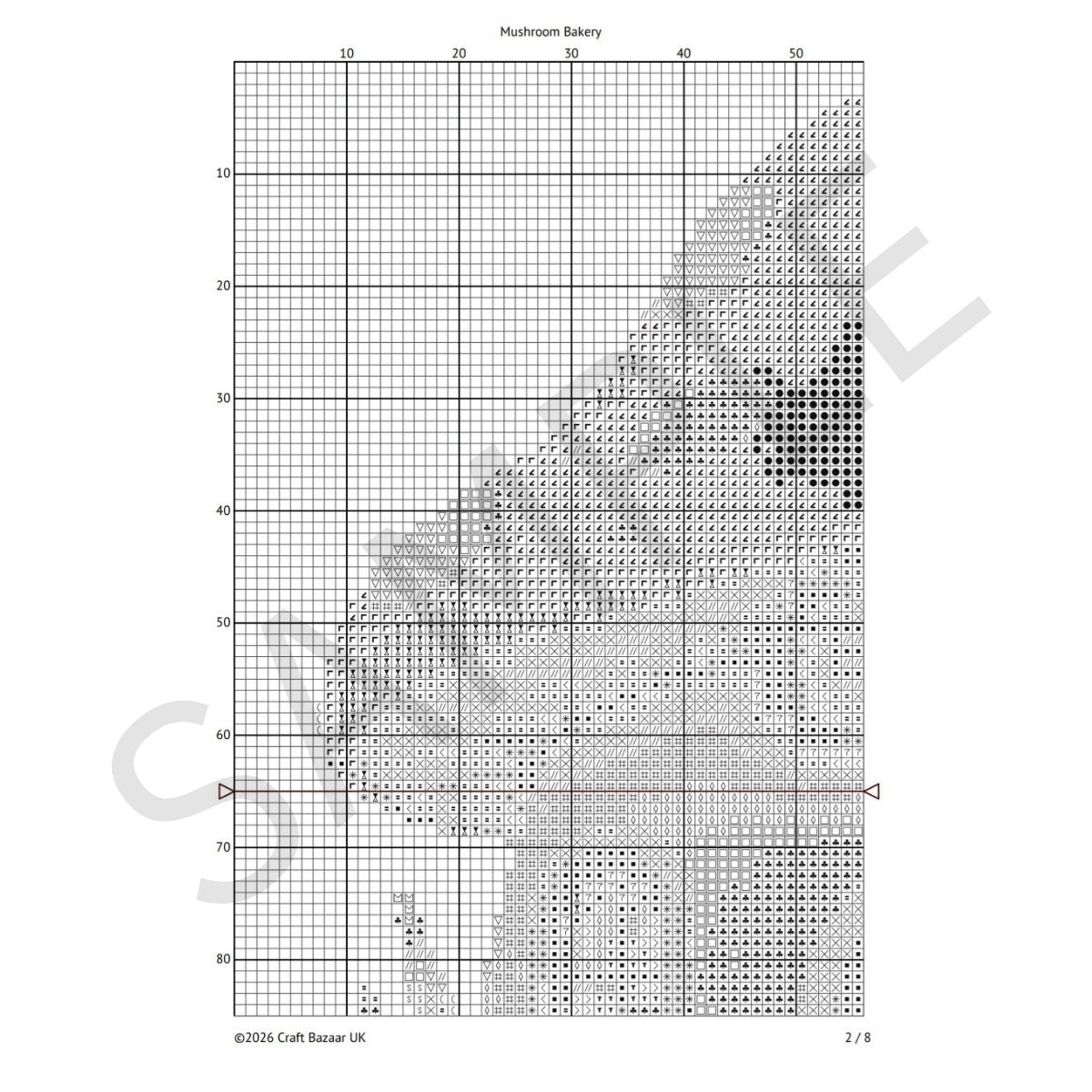 Mushroom Bakery Cross Stitch Pattern