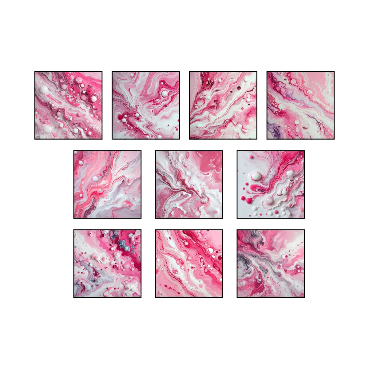 Pink and White Liquid Ink Digital Paper