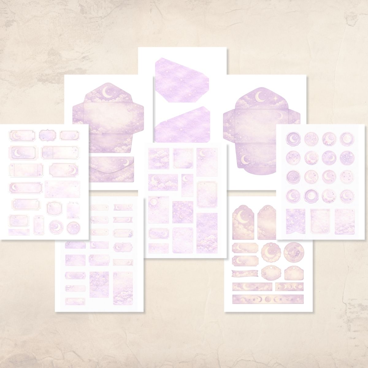 Lavender Celestial Junk Journal Kit