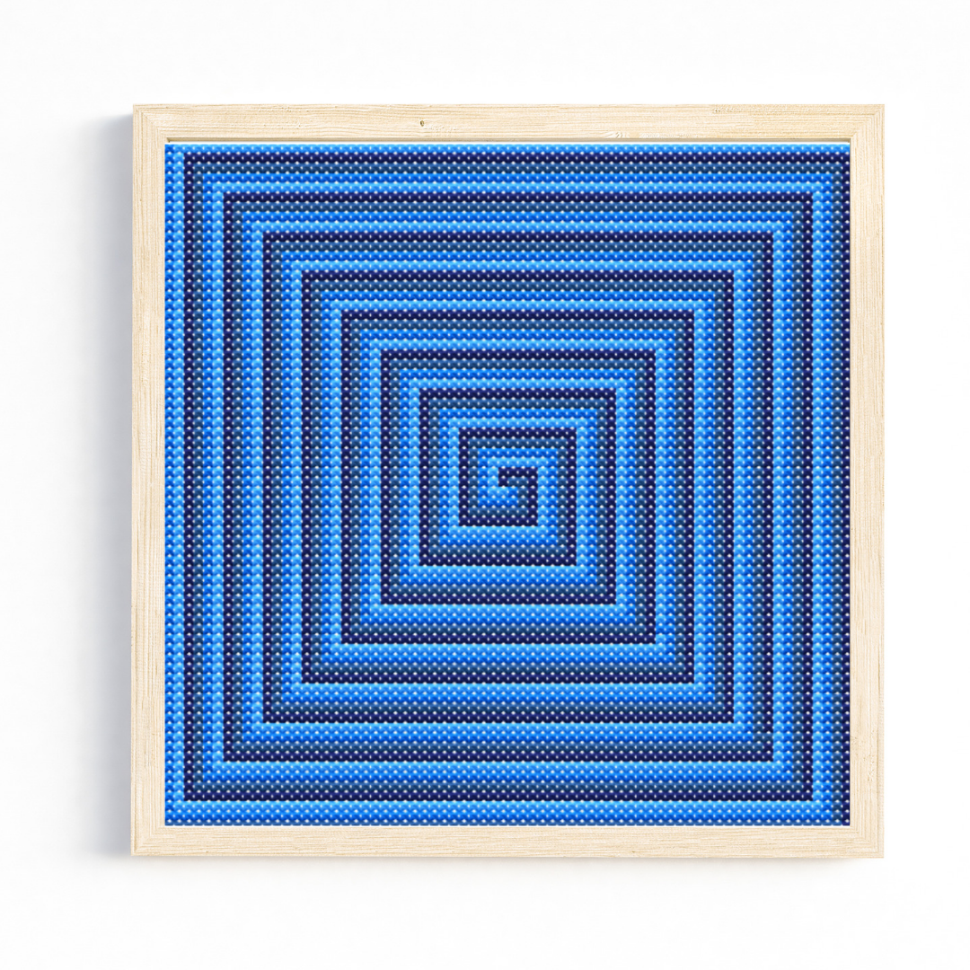 Geometric Swirl Cross Stitch Pattern