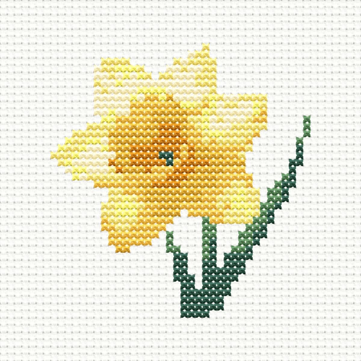 Free Flower Cross Stitch Pattern
