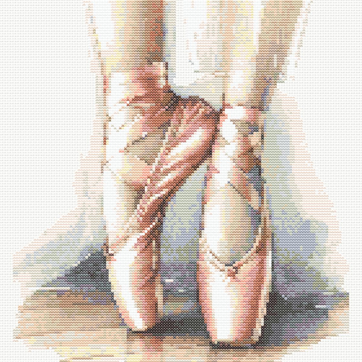Ballerina Shoes Cross Stitch Pattern