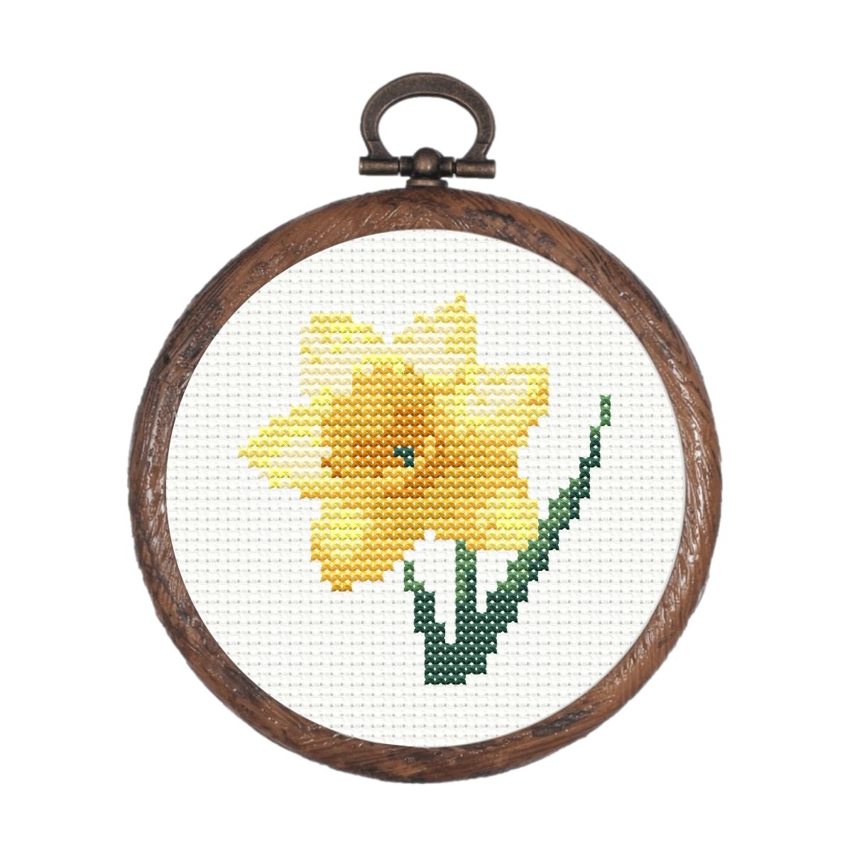 Simple Daffodil Cross Stitch Pattern