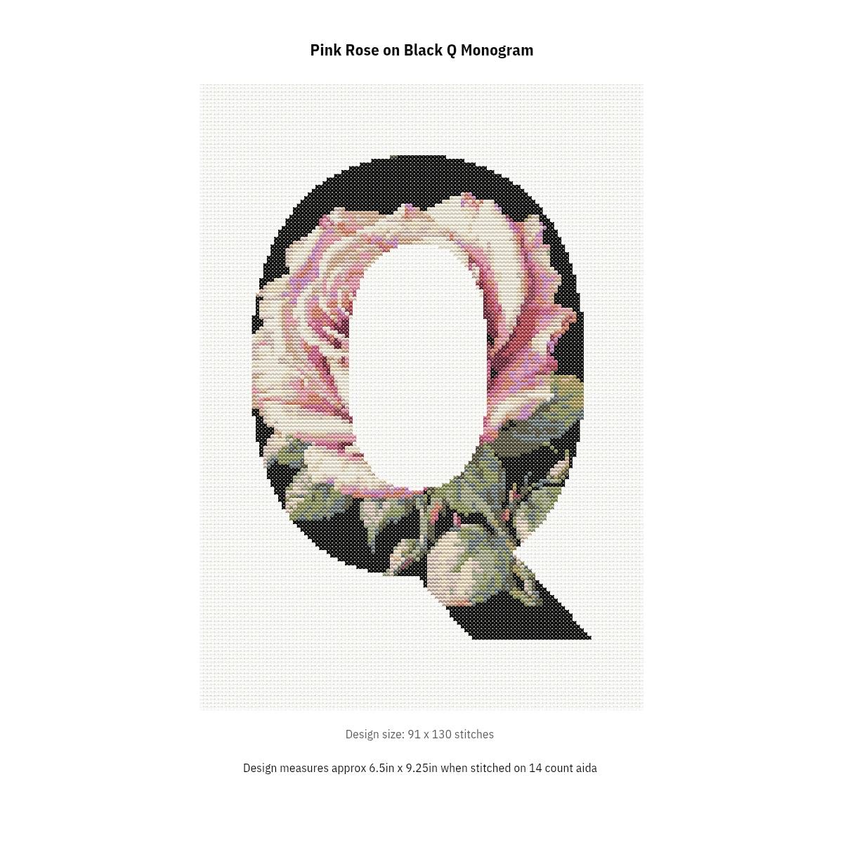 Initial Cross Stitch Pattern