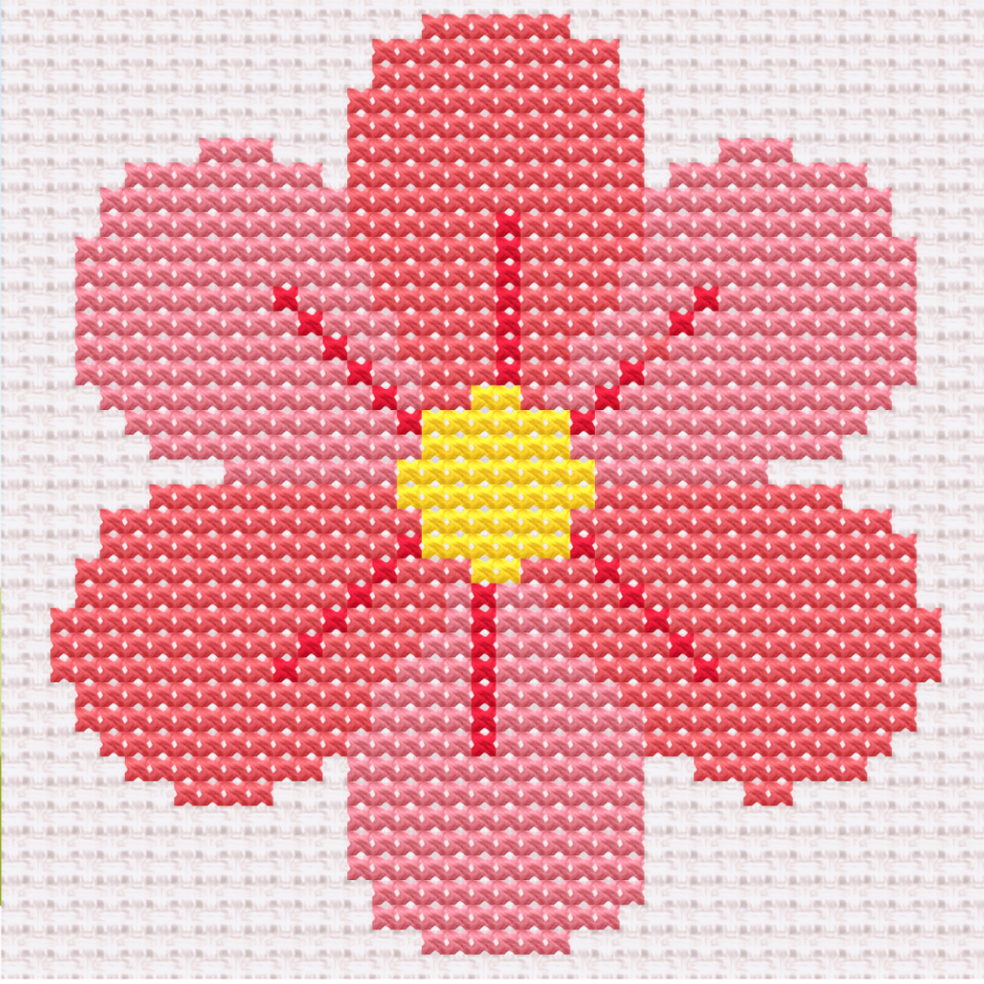 Free Little Red Flower - PDF Cross Stitch Pattern