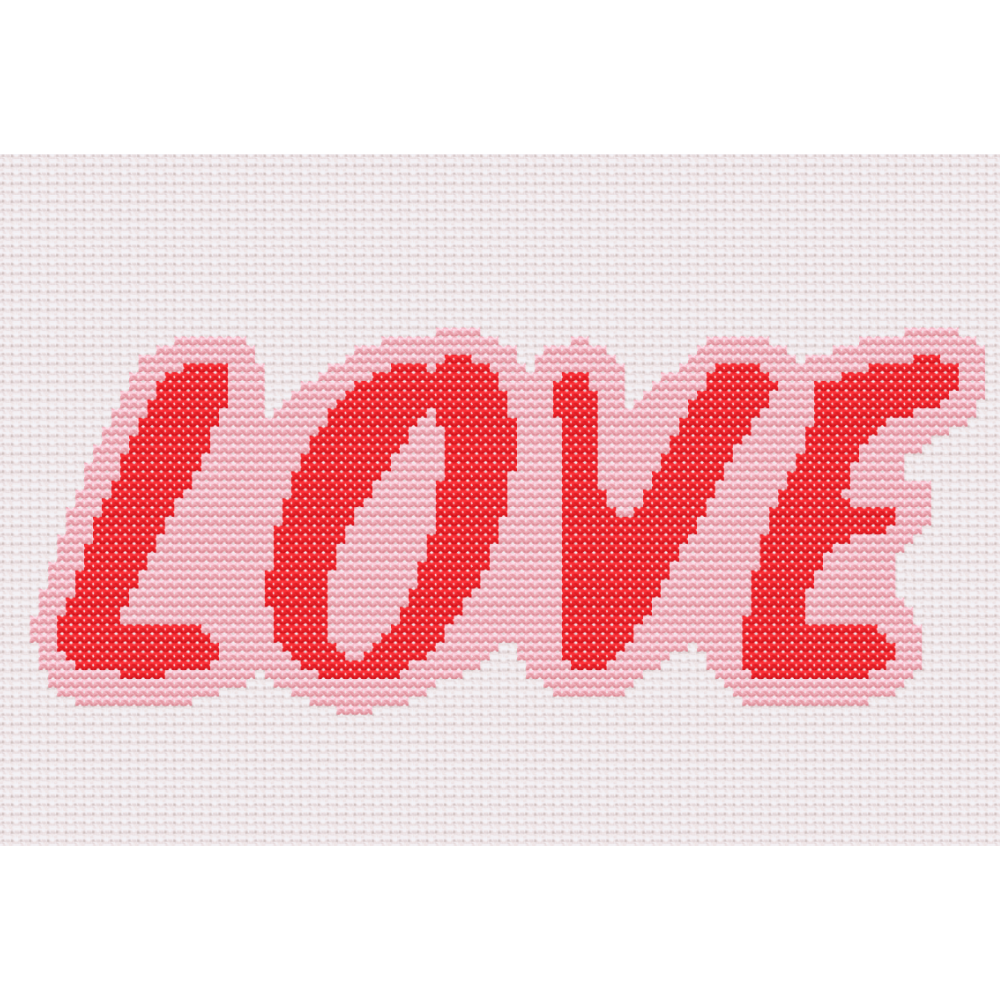 Love Cross Stitch Pattern