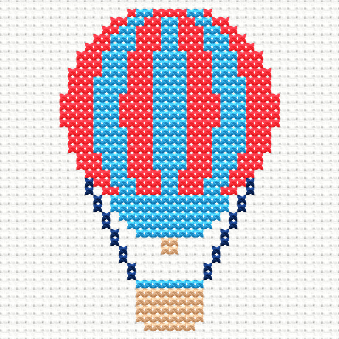 Free Little Hot Air Balloon - PDF Cross Stitch Pattern