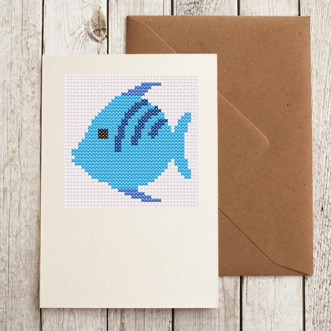 Free Little Blue Fish - PDF Cross Stitch Pattern