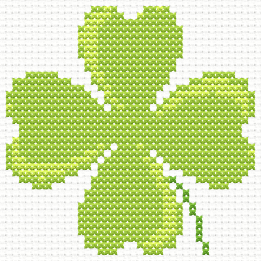 Free Four Leaf Clover - PDF Cross Stitch Pattern