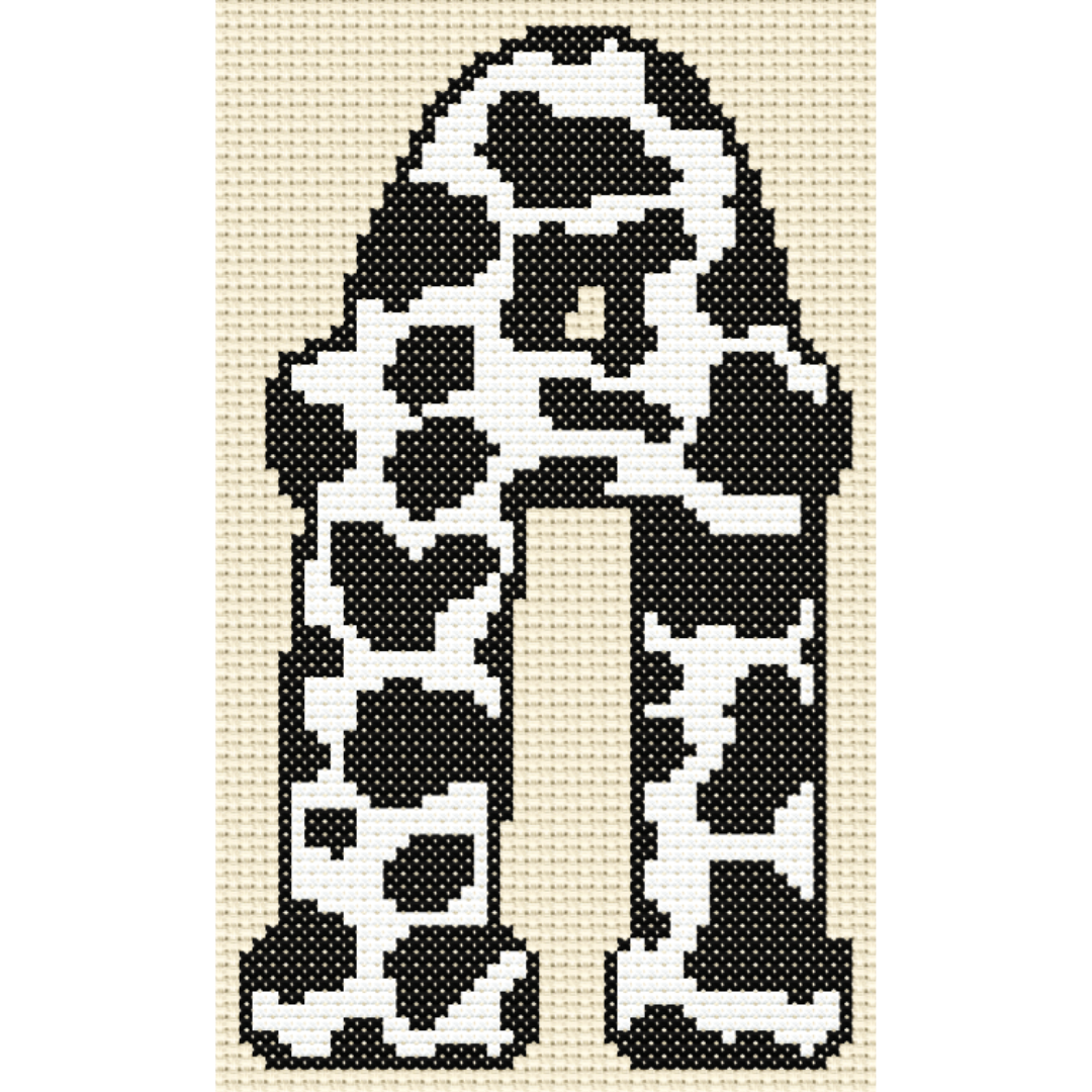 Cow Print A Monogram Cross Stitch Pattern