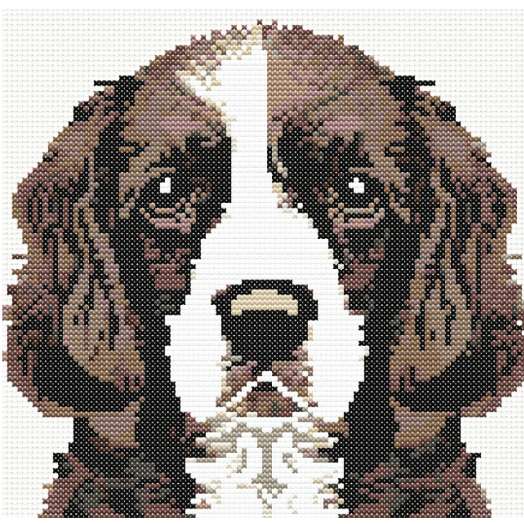 Spaniel Portrait Cross Stitch Pattern