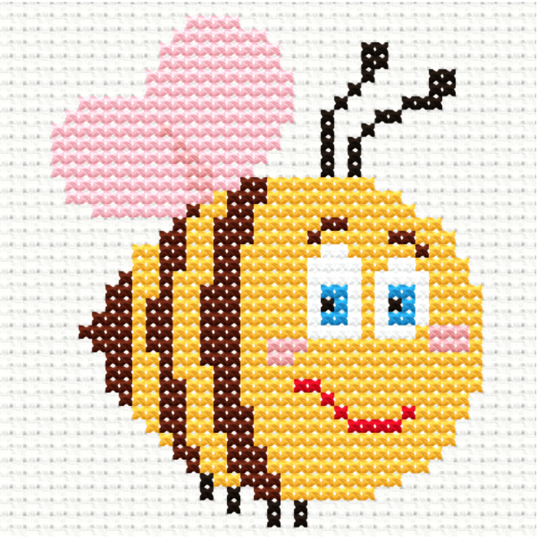 Free Cute Bee - PDF Cross Stitch Pattern