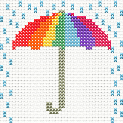 Free Umbrella - PDF Cross Stitch Pattern 