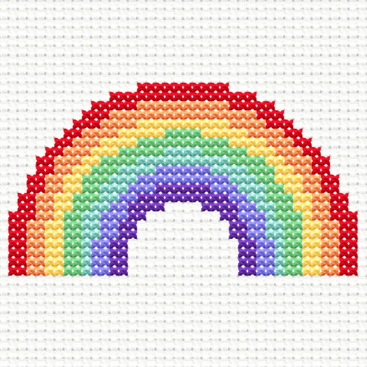 Free Simple Rainbow - PDF Cross Stitch Pattern 