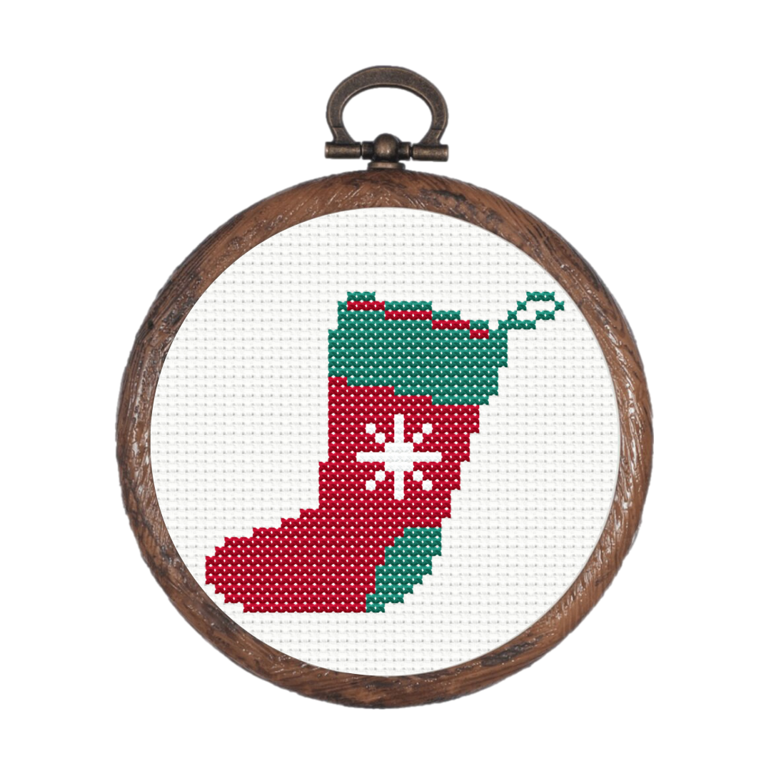 Free Simple Christmas Stocking - PDF Cross Stitch Pattern