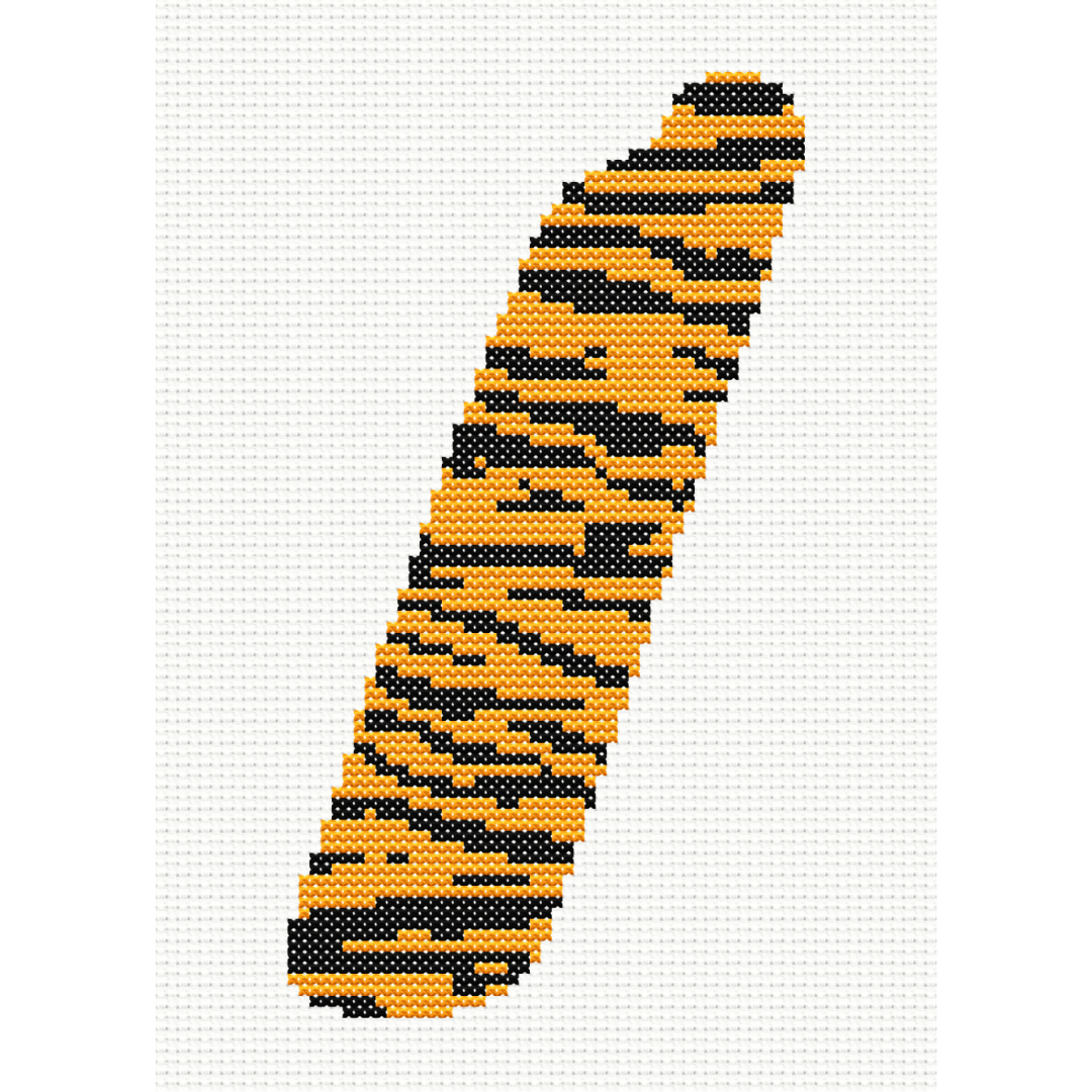 Tiger Print I Monogram Cross Stitch Pattern