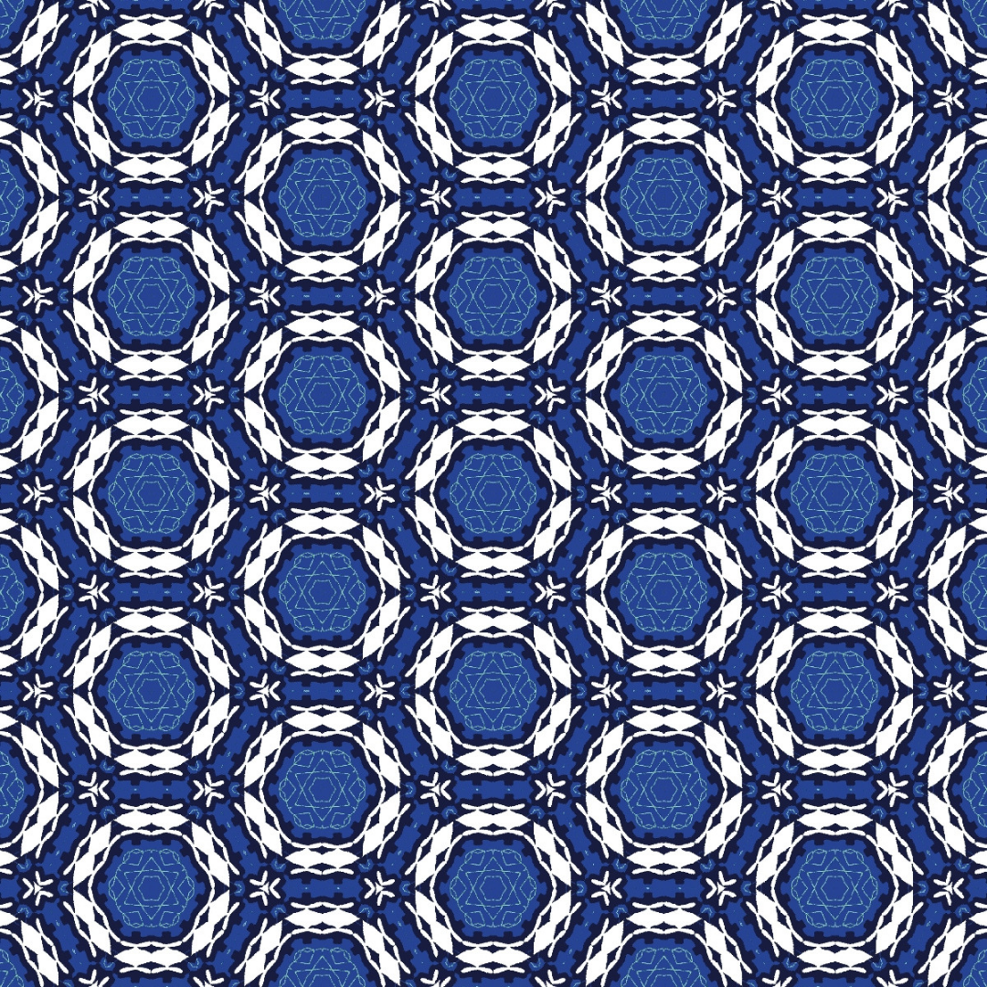 Blue & White Abstract Seamless Pattern 88.0 - Printable Scrapbook Paper