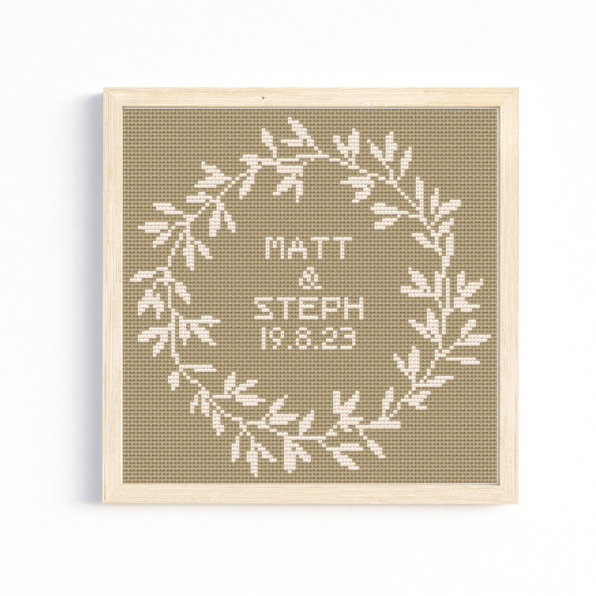 Leaf Wreath 1 Cross Stitch Pattern