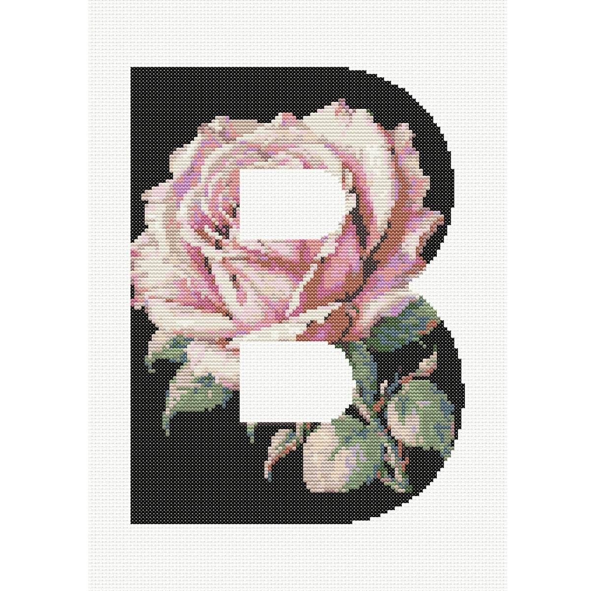 B Monogram Cross Stitch 