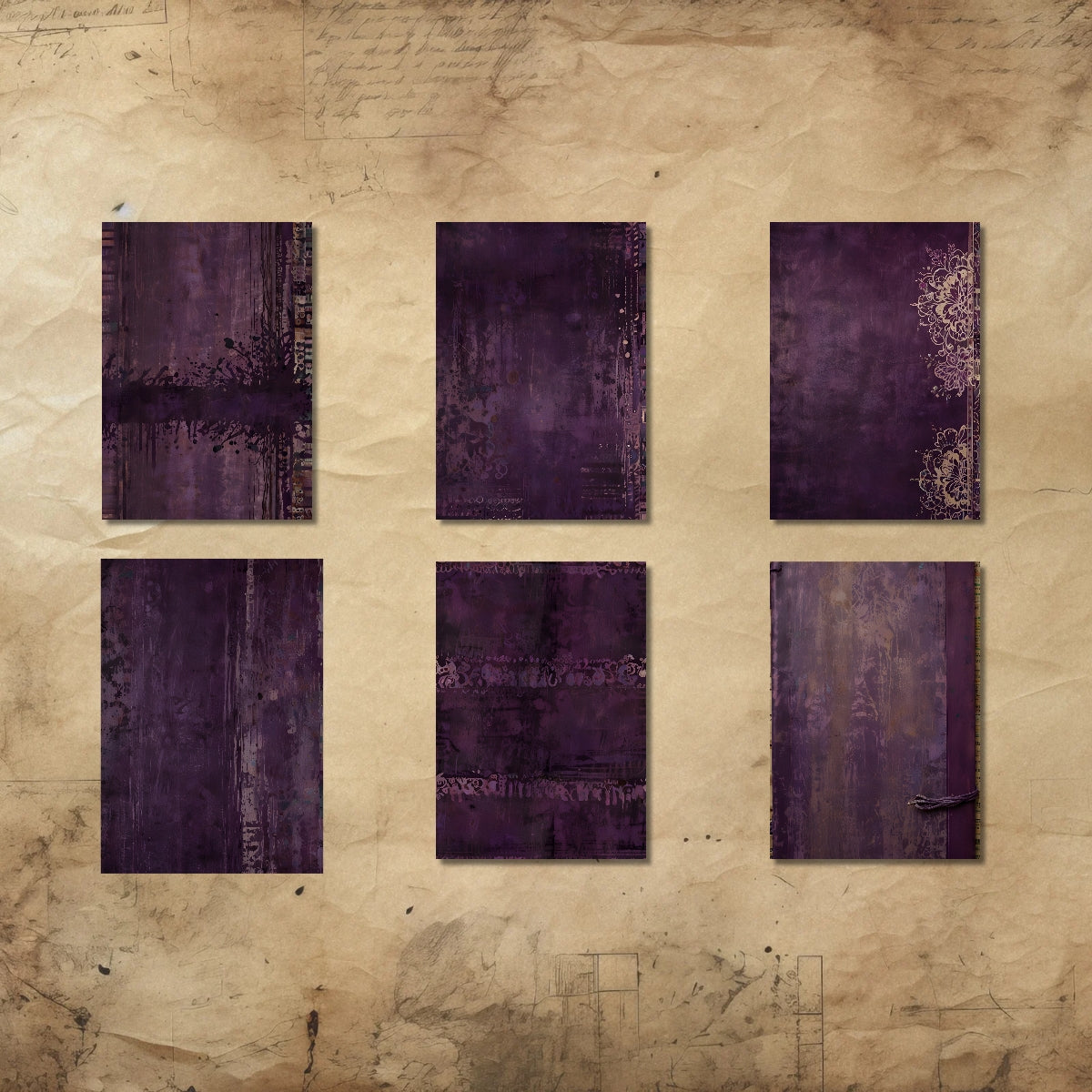 Dark Purple Scrapbook Paper 