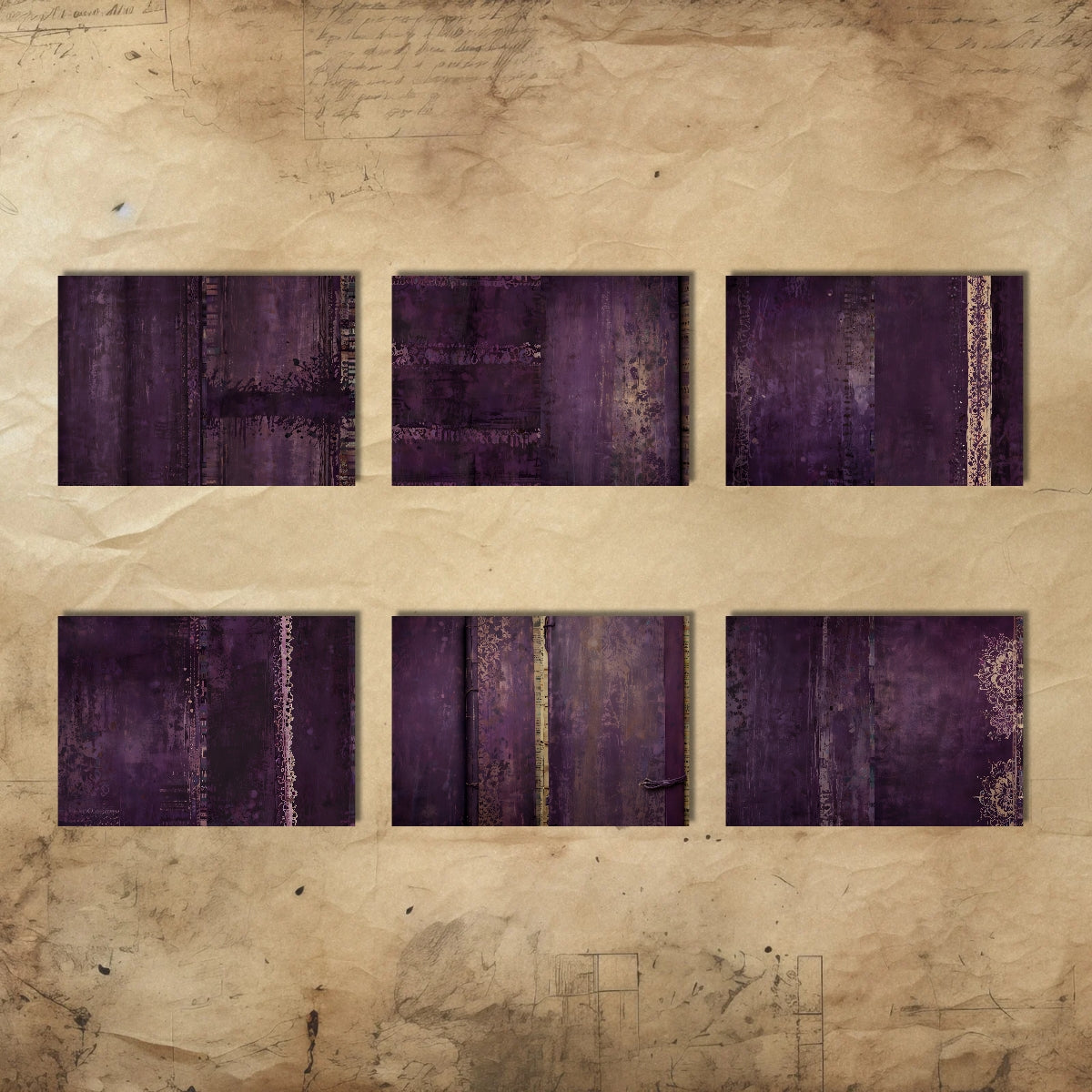 Dark Purple Junk Journal Pages 