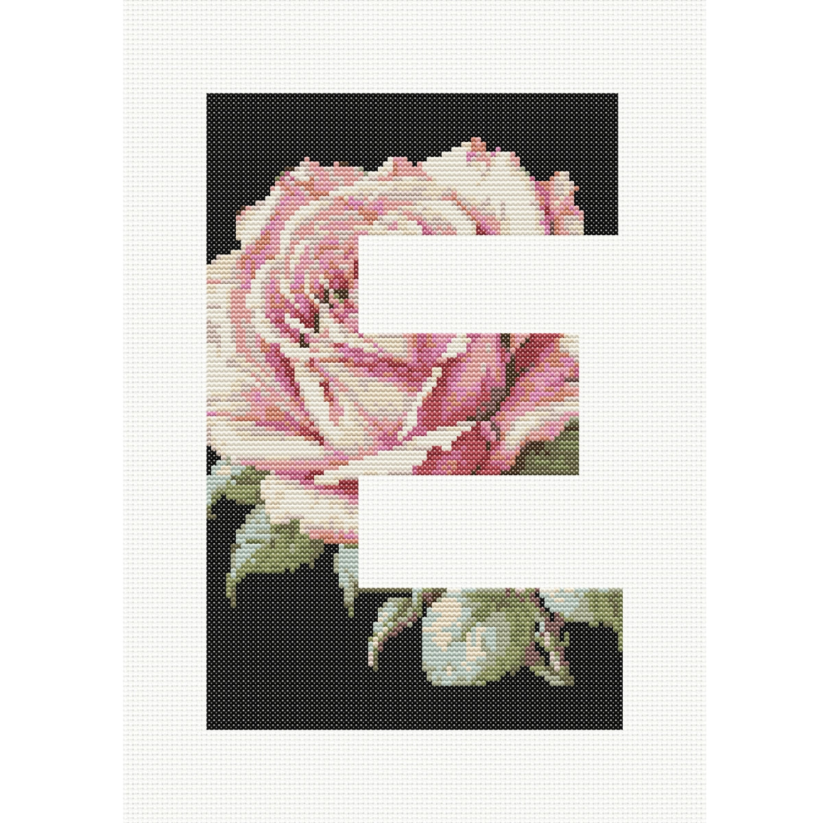 E Monogram Cross Stitch 